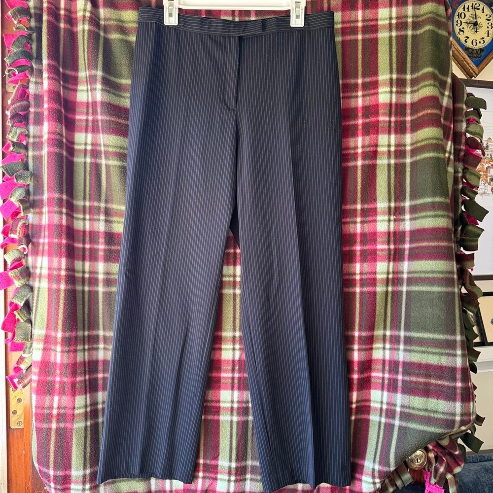90s Pinstripe Dress Pants Sag Harbor Petite 12P Dark Academia